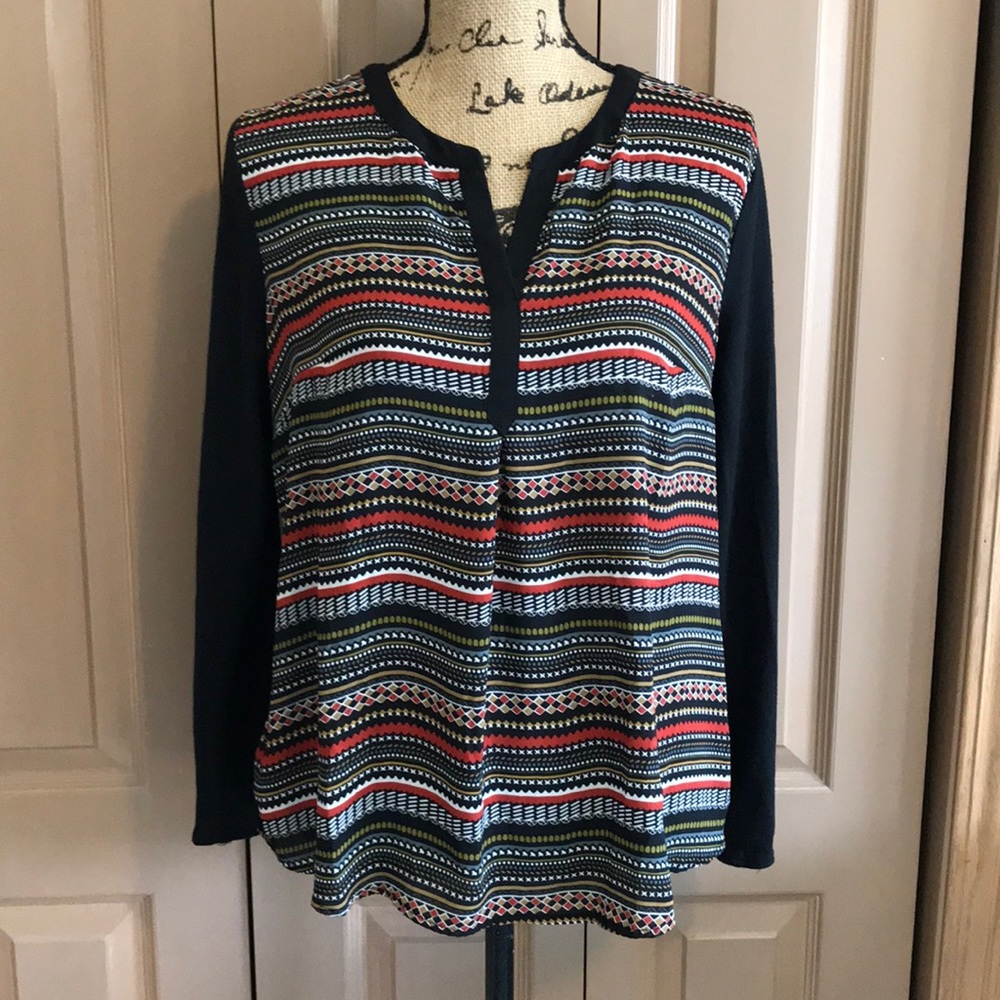 Long Sleeve Print Blouse